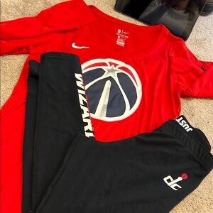 Nike Washington wizards Red  Wizards Shirt black leggings